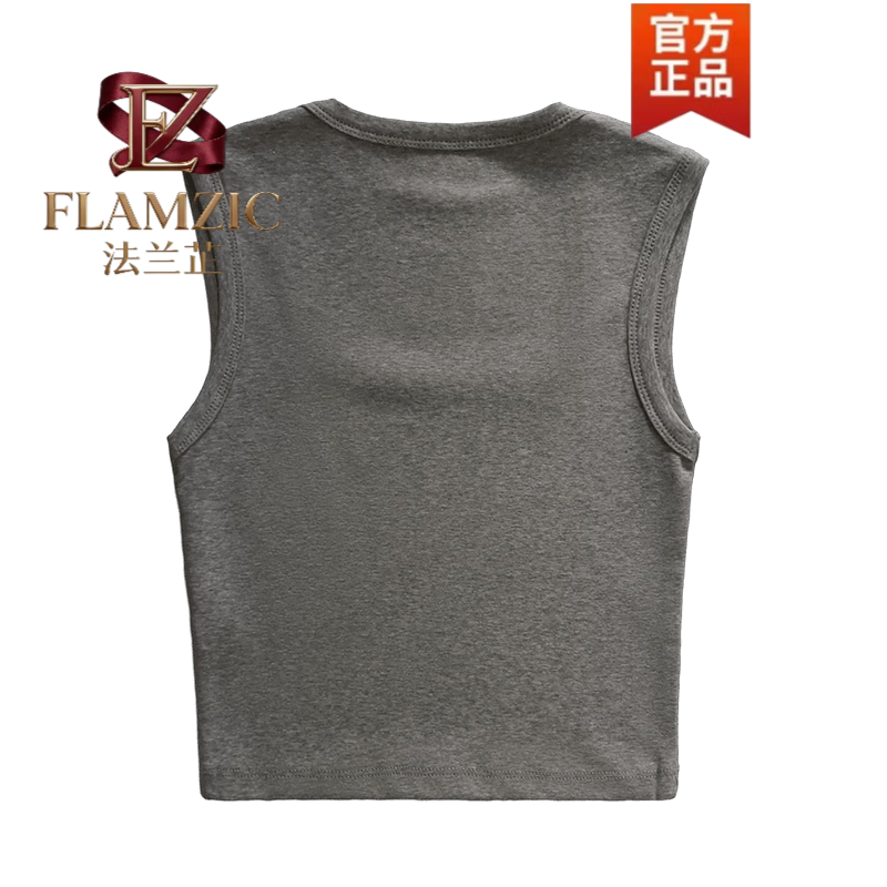 法兰芷(FLAMZIC)2026家美式酷辣小背心女夏外穿新款红色工字吊带无袖上衣打底内搭 琥珀黄 S (建议80-95斤)