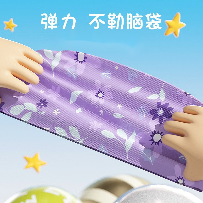 AILUKI日本儿童泳帽不勒头男童女童游泳帽专业舒适硅胶长发宝宝护耳帽子 樱花粉+泳镜【赠镜盒+耳塞】