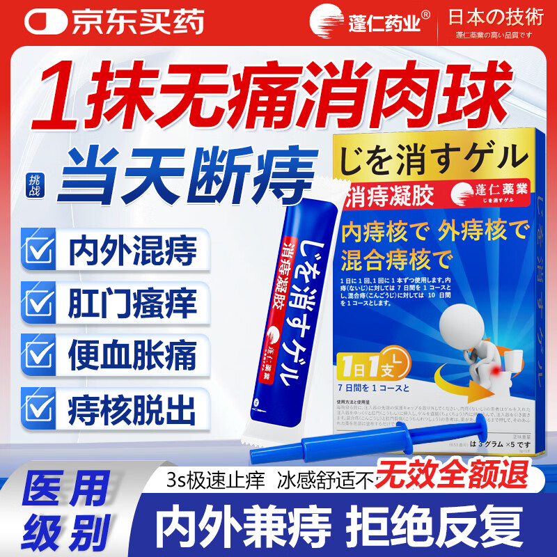 蓬仁药业痔疮膏医用卡波姆消痔疮凝胶专用去肉球断根痔膏痣苍正品肛门瘙痒