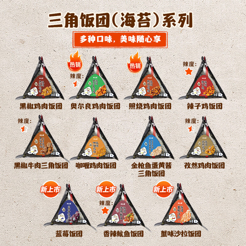 米达屋糯米海苔饭团速食儿童早餐学生早饭方便懒人微波即食 【便利店&超市同款10个】三角饭团