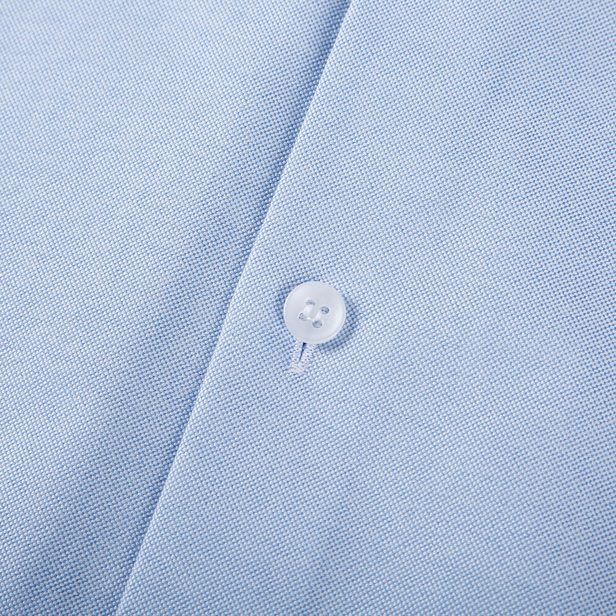 才子（TRIES）男士纯色牛津纺衬衫休闲商务两穿高级质感绵柔耐穿长袖衬衣 蓝色 XL (175/92A)