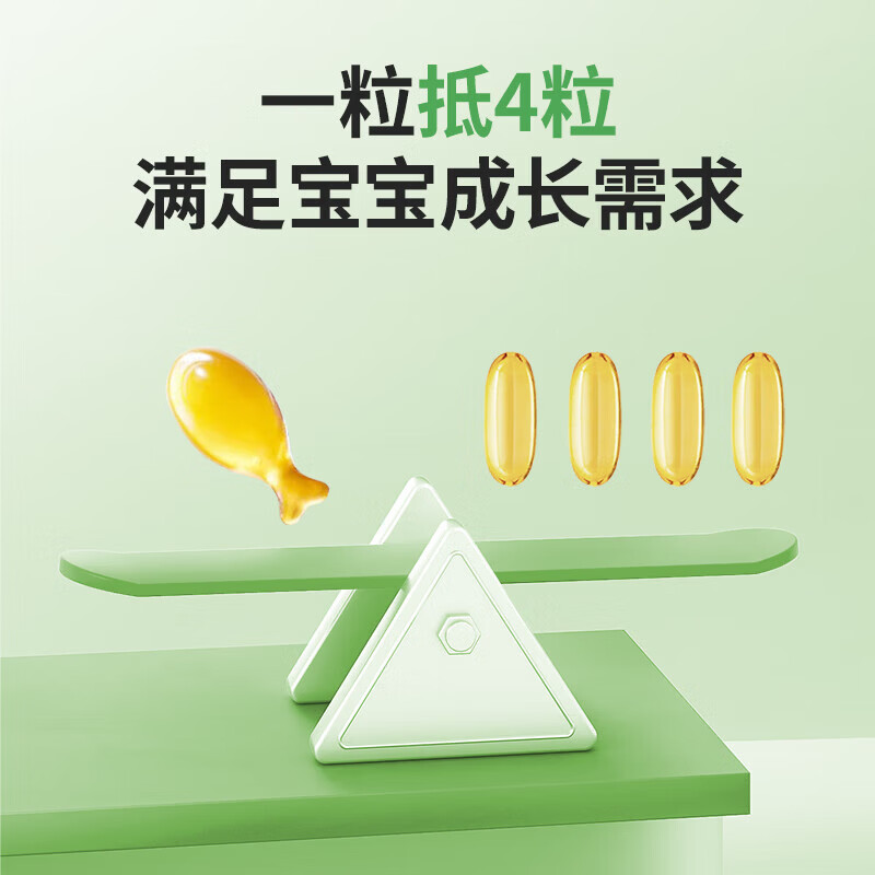 晓飞检儿童DHA海藻油凝胶糖果0-12岁【脑聪眼明】 【4月量】 60粒*2瓶 （每日1粒）晒单返20