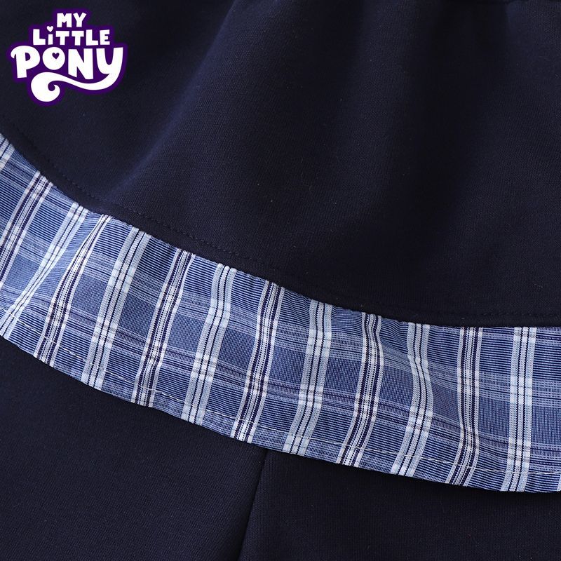 小马宝莉（MY LITTLE PONY）小马宝莉女童屁帘裤2026新款春秋季女孩休闲裤子儿童洋气阔腿裤潮 藏青色 130 建议120-130cm
