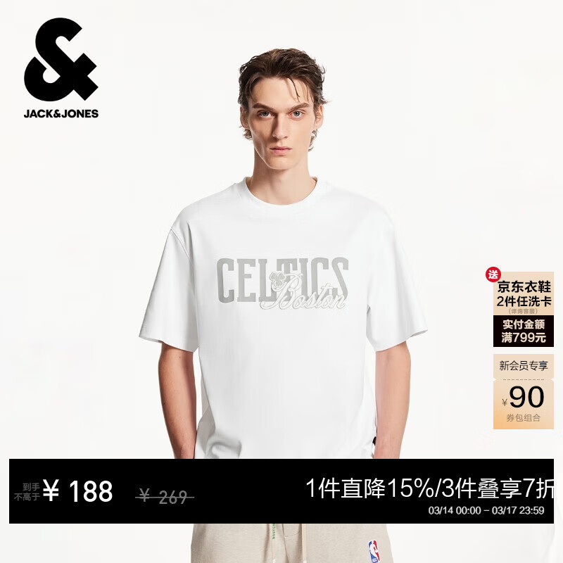 �ܿˡ���˹��JACK&JONES��NBA��������װʱ�г�ȫ�޴���ӡ����������Բ���������2 A06����ɫ1 ���� XL 111.5Ԫ