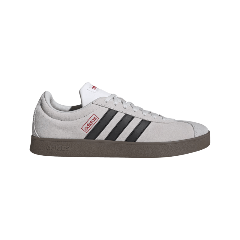 adidas「T头鞋」VL COURT复古休闲板鞋德训鞋男女阿迪达斯轻运动   灰色/黑色/红色 (推荐女生选小半码)   42.5