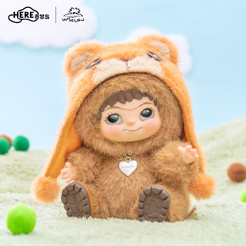 奇梦岛明星同款官方奇梦岛wakuku初代毛毛潮趣派对系列潮玩手办盲盒 2盒【端盒拍3件不重复】 不支持7天无理由退换货