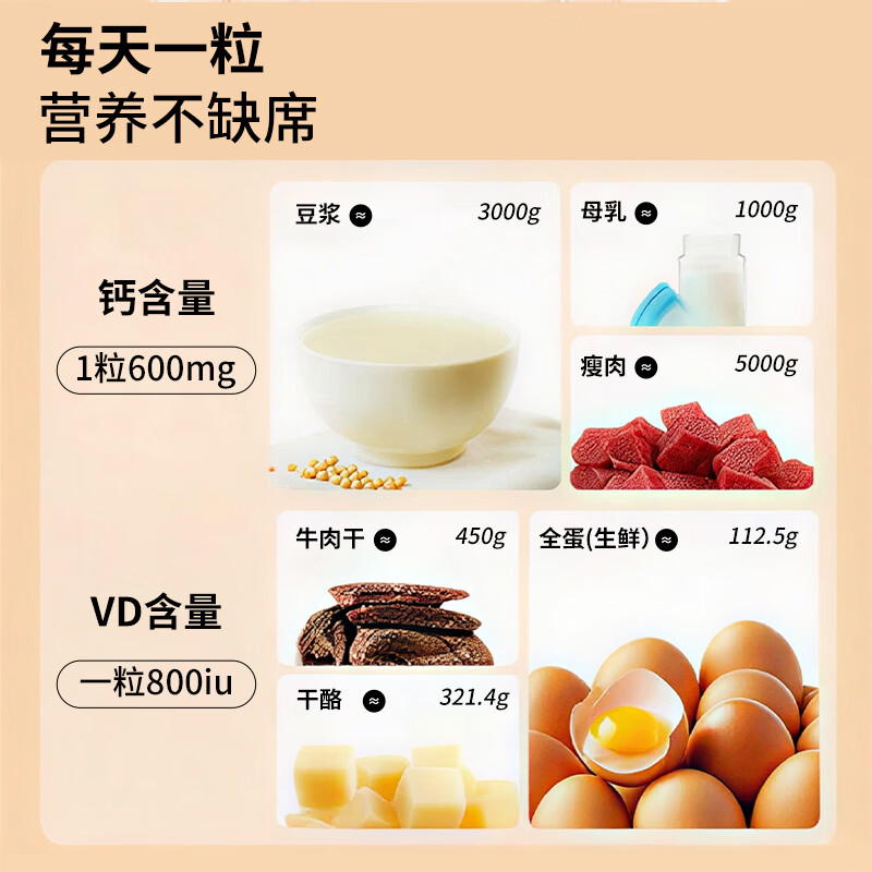 钙尔奇钙片中老年补钙50-60岁70以上钙片腿抽筋腰腿疼骨质疏松无糖vd钙 【中老年粉钙送长辈】 200粒*1瓶