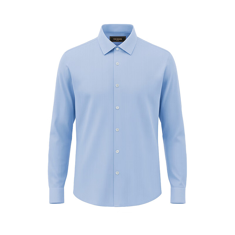 雅戈尔（YOUNGOR）2026春夏青年男长袖衬衫 蓝色 39 （170/88A）