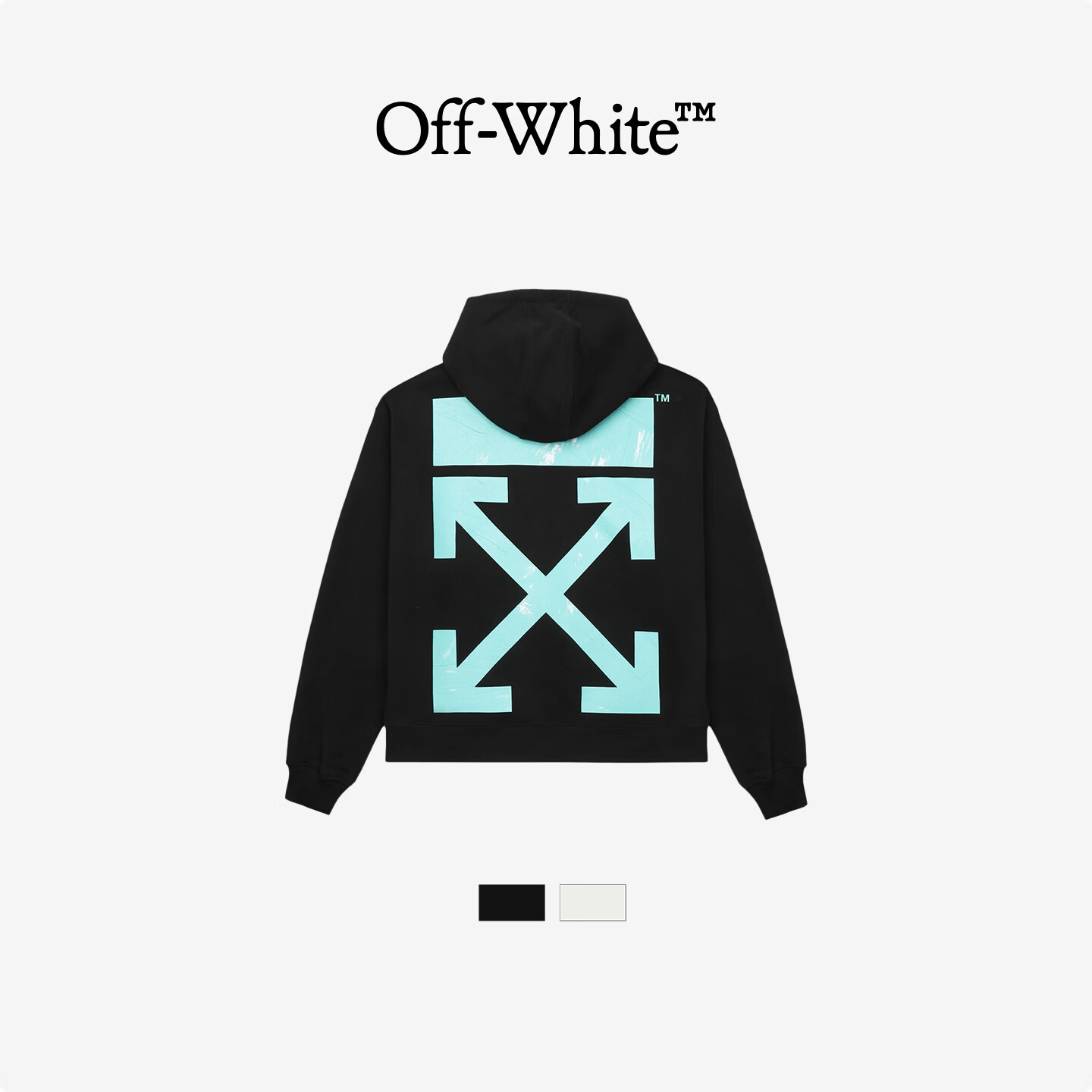 OFF-WHITE™情侣装新款宽松连帽卫衣连帽衫 黑色 XL