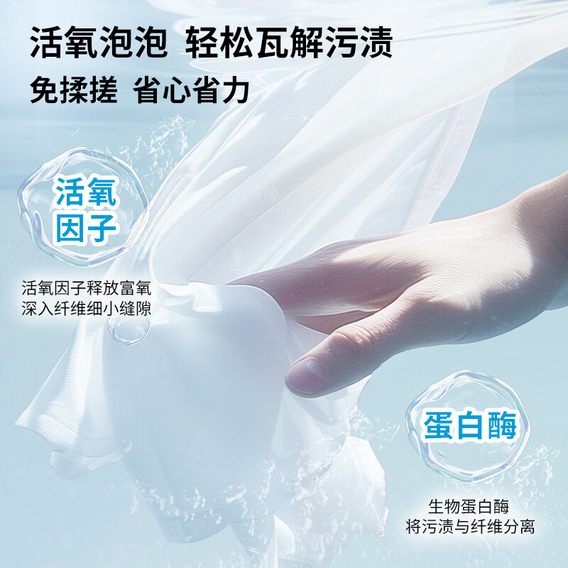立白小白白活氧泡泡粉20g*5包 洗衣粉 强效去污去渍强力京东自营 图 5