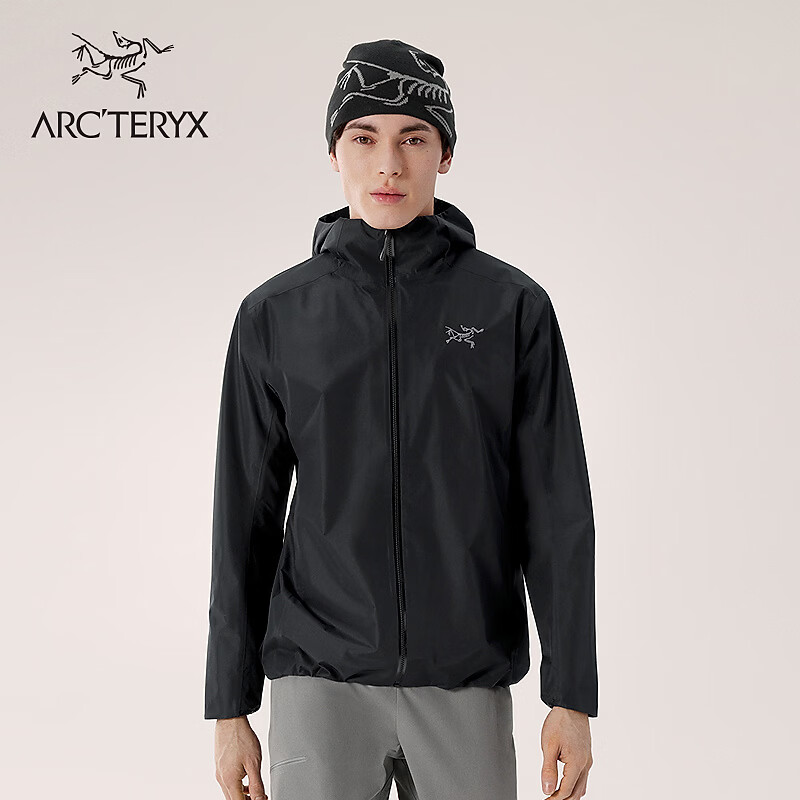 ARC'TERYX始祖鸟 SOLANO HOODY 防风 男子 软壳夹克 BLACK/黑色 M