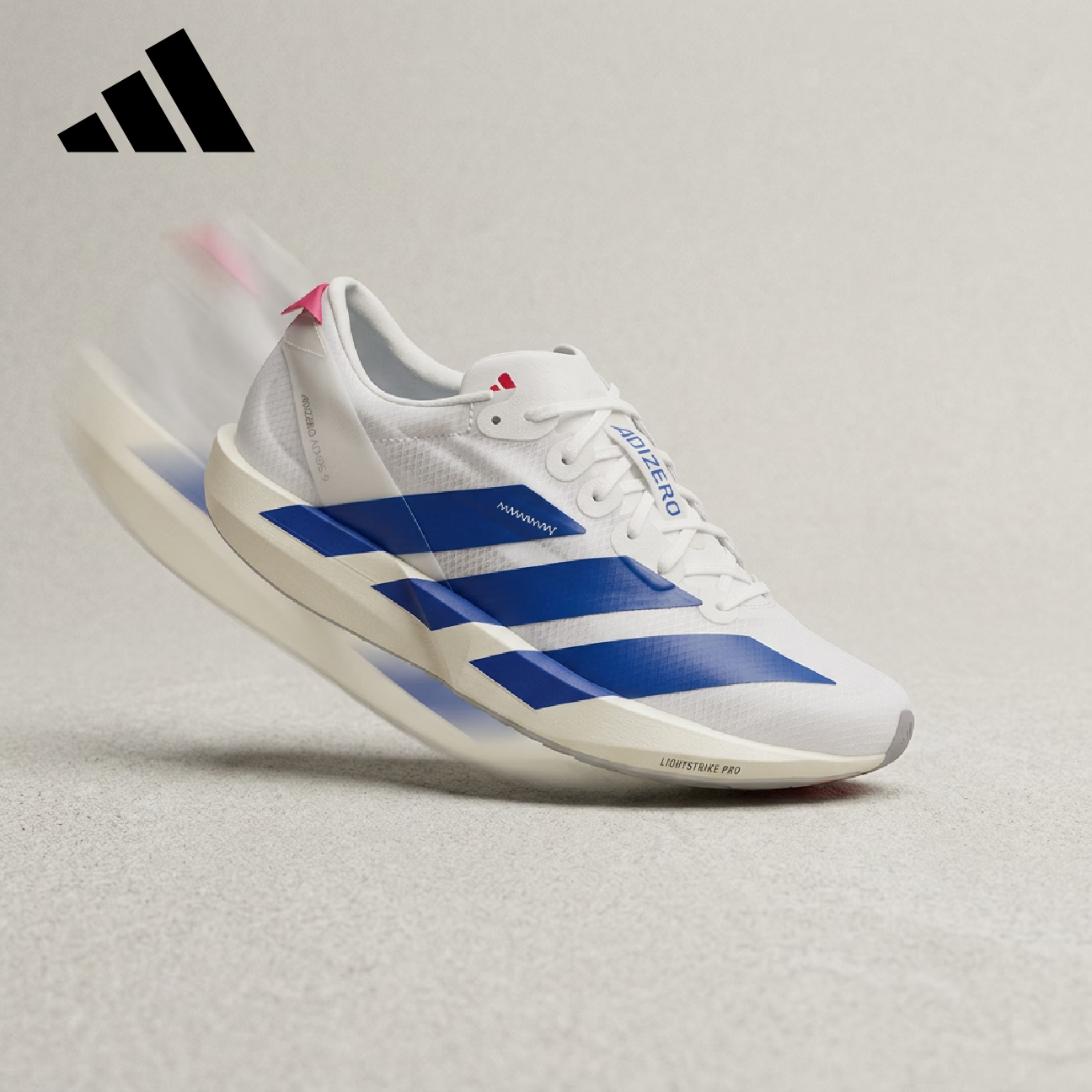 阿迪达斯（adidas）跑步系列 女 ADIZERO ADIOS 9 W 跑步鞋 JQ0766 白色 38