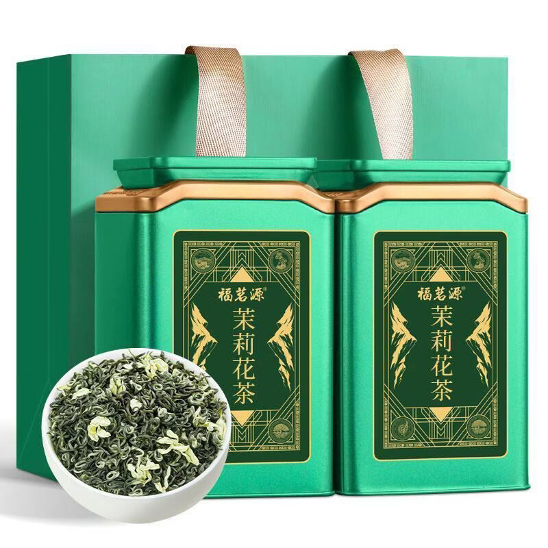 福茗源茉莉茶2025正宗廣橫縣茶濃香型川派無硫茶 茉莉茶2罐400g