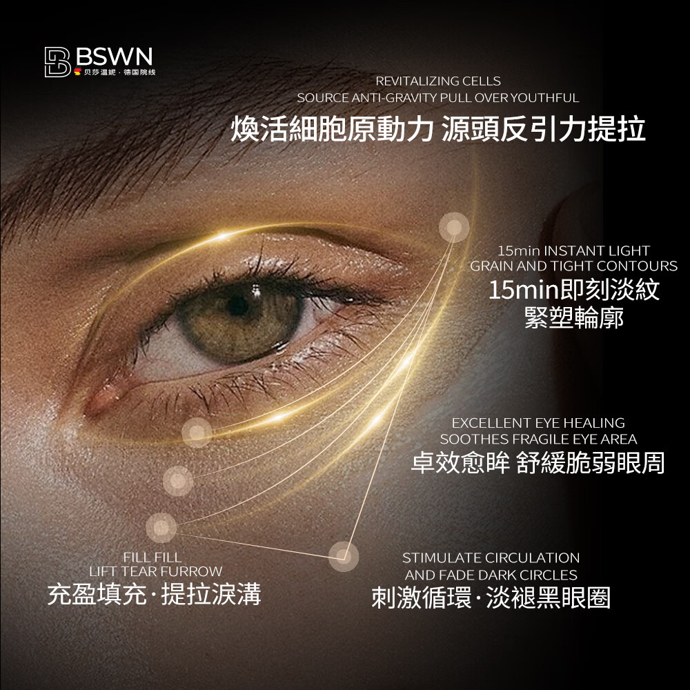 贝莎·温妮德国BSWN抚纹双效眼霜 淡化黑眼圈紧致修护30g 抚纹紧致眼霜30g*1瓶
