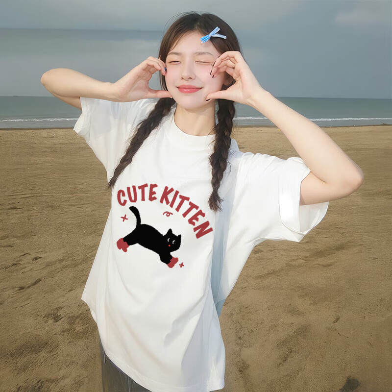 骷ɻ��Ѿ��ᴿ�޶���t��Ů������Ůͬ������װ���۰ٴ�ӡ������� ����-��ɫCUTEè L ��110-125� 19.9Ԫ