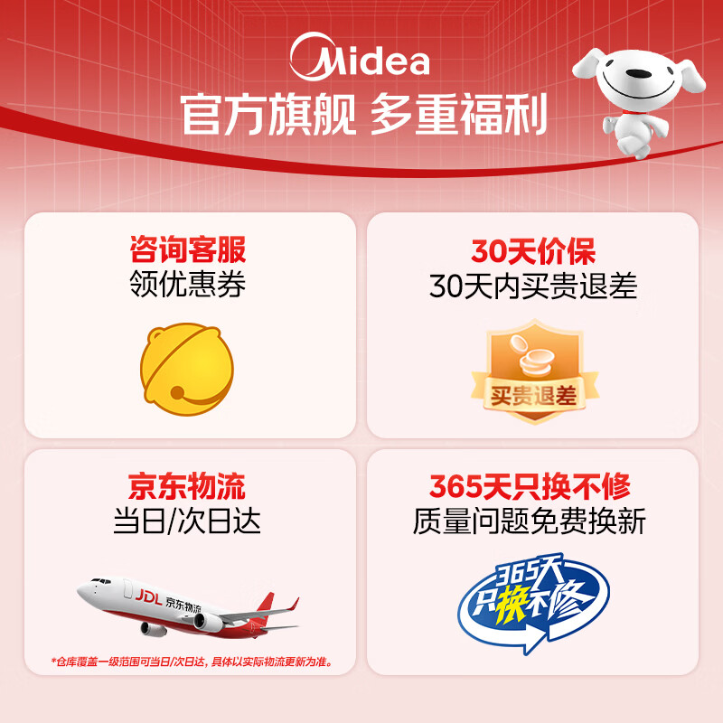 美的（Midea） 电风扇家用远距离大风量落地扇空气循环智能遥控摇头电扇宿舍轻音低噪立式节能风扇 【风量提升 电机升级】遥控定时（新品）