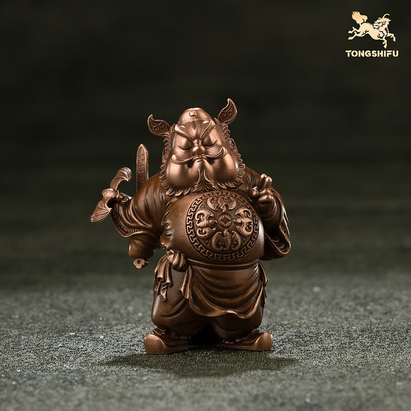 铜师傅《福从天降》 钟馗铜摆件办公室职场工位创意工艺装饰品