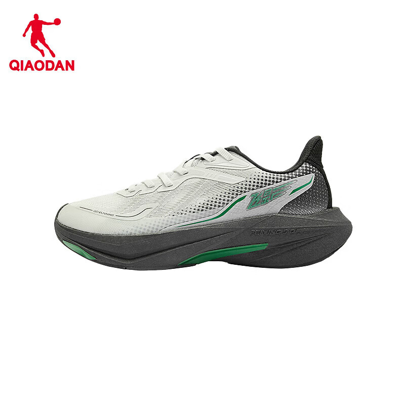 乔丹（QIAODAN）跑步鞋男体测竞速训练运动鞋青少年跑鞋 灰银色/电掣灰 41