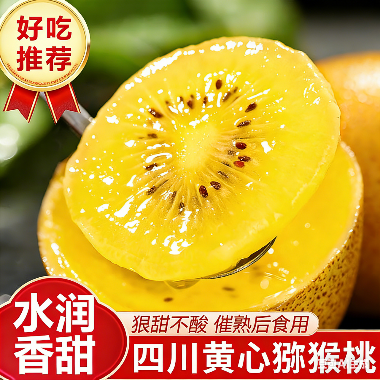酷果汇黄心猕猴桃四川金果黄金奇异果新鲜水果生鲜 15枚中果（单果70-90g）