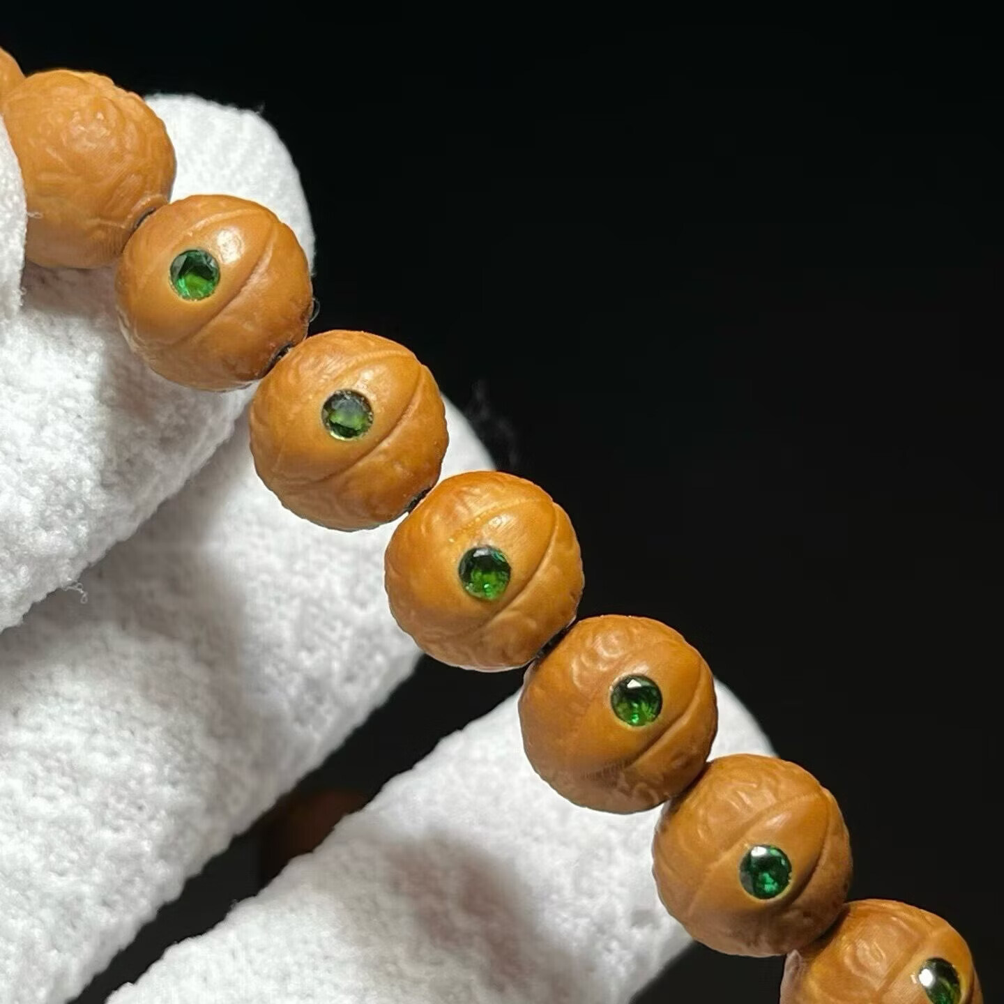猴头精雕凤眼·小绿手串手链精挑猴头菩提雕刻而成0.9+mm/22+1颗