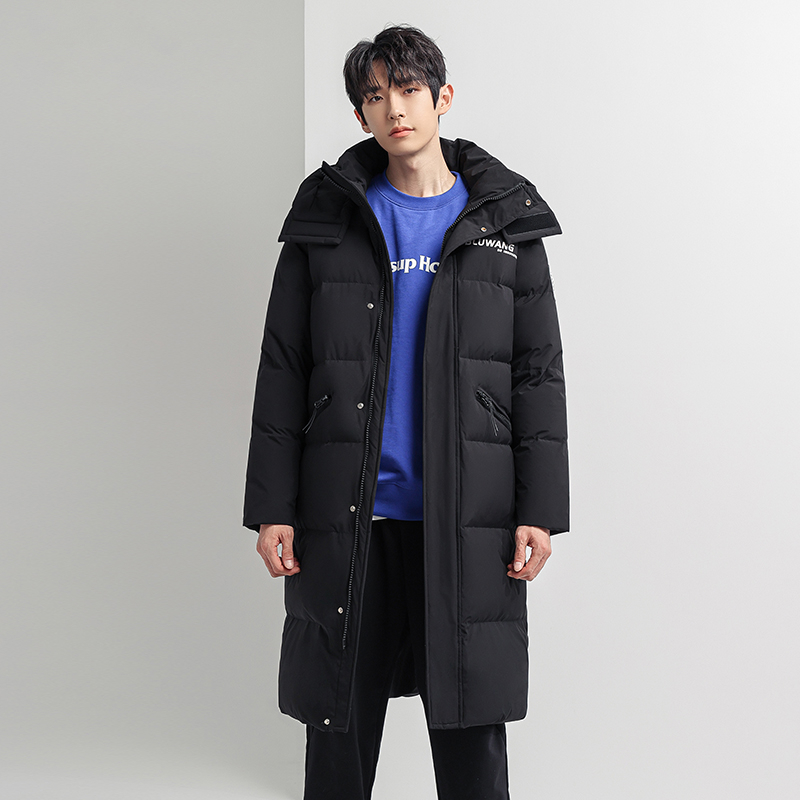 雅鹿羽绒服男女情侣2025冬季新款迷彩加厚连帽保暖鸭绒长款时尚外套潮 渐变花色 L 175 推荐145-165斤