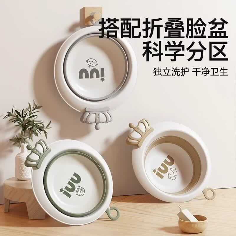 skingcond德国婴儿洗澡盆新生宝宝浴盆幼儿坐躺折叠大号浴桶家用儿童泡澡盆 北欧灰+悬浮垫（送豪华大礼包）