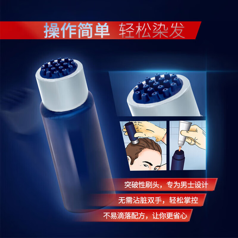 施华蔻(Schwarzkopf)男士染发霜染发剂 遮白盖白染发膏自己染快显色男士专用 【男士专用】2.0自然黑色