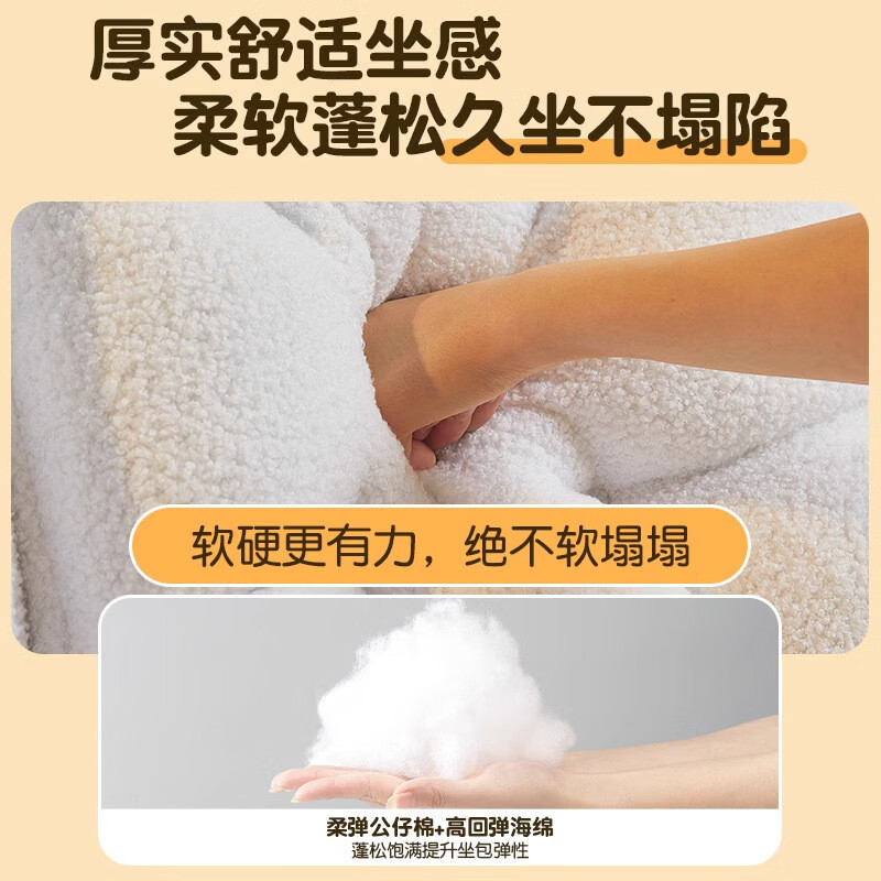 溥畔人类狗窝沙发可躺可睡单人巨大折叠沙发床休闲躺椅 经典灰/大号177x95CM+亲肤羊羔绒丨[赠送靠