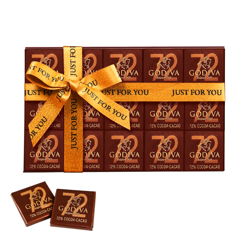 歌帝梵（Godiva） 72%黑巧克力 30片150g 休闲零食 生日礼物送女友老婆闺蜜 伴手礼