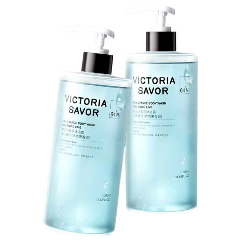 馥诺诗冰岛青柠沐浴露男女通用持久留香72小时清爽控油止痒沐浴液 350ml