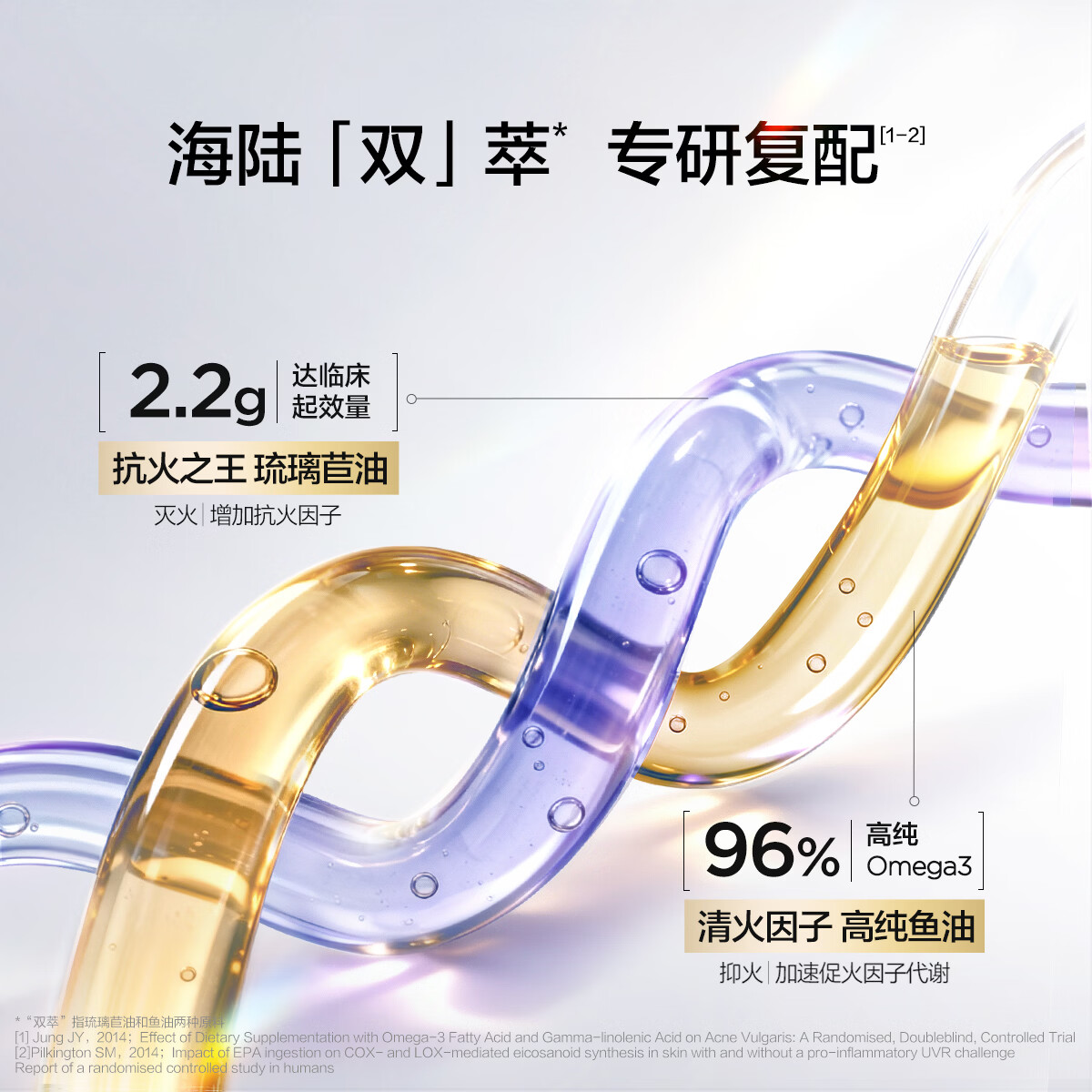 汤臣倍健(BYHEALTH)双萃水光女士美容鱼油96高纯Omega3内调养肤修复屏障 李施嬅同款 【1盒体验装】美容鱼油 30粒*1盒