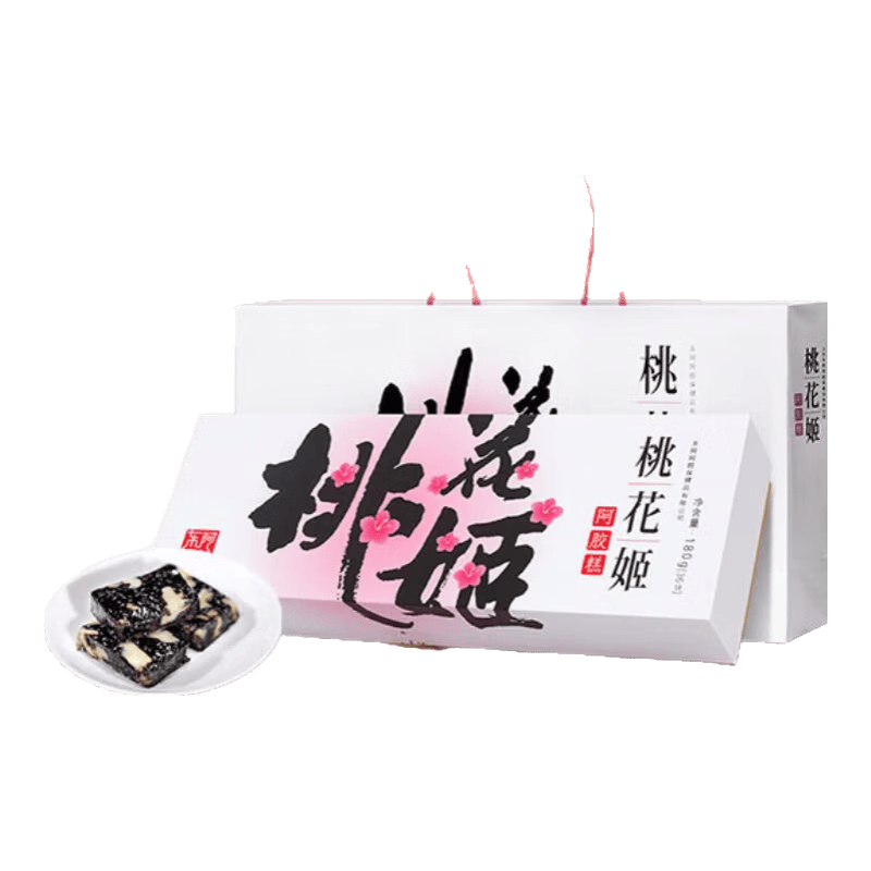 東阿阿膠官方店【倪妮推薦】桃花姬阿膠糕180g禮袋裝 營養(yǎng)品 禮物禮品送禮 桃花姬 180g*1盒 禮袋裝