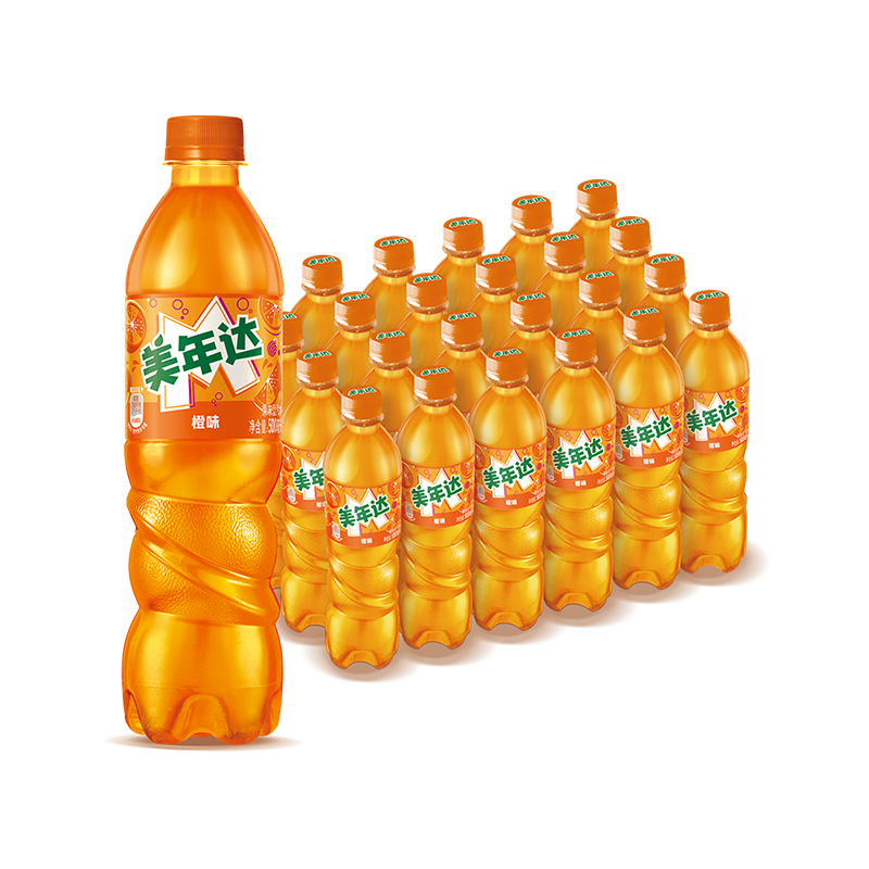 百事可乐美年达橙味汽水碳酸饮料500ml*24瓶包装随机发整箱装大瓶聚会囤货 美年达橙味500ml*24瓶