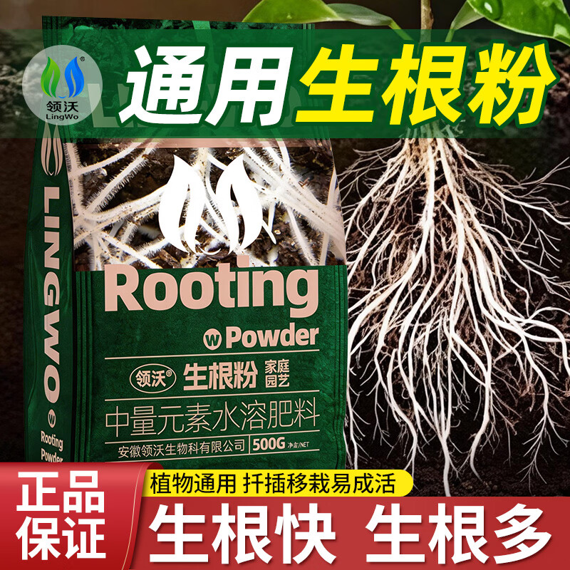 领沃强力生根粉多灵菌快速扦插植物通用花卉果树木移栽专用官方旗舰店 生根粉500g*1袋【根壮叶绿】