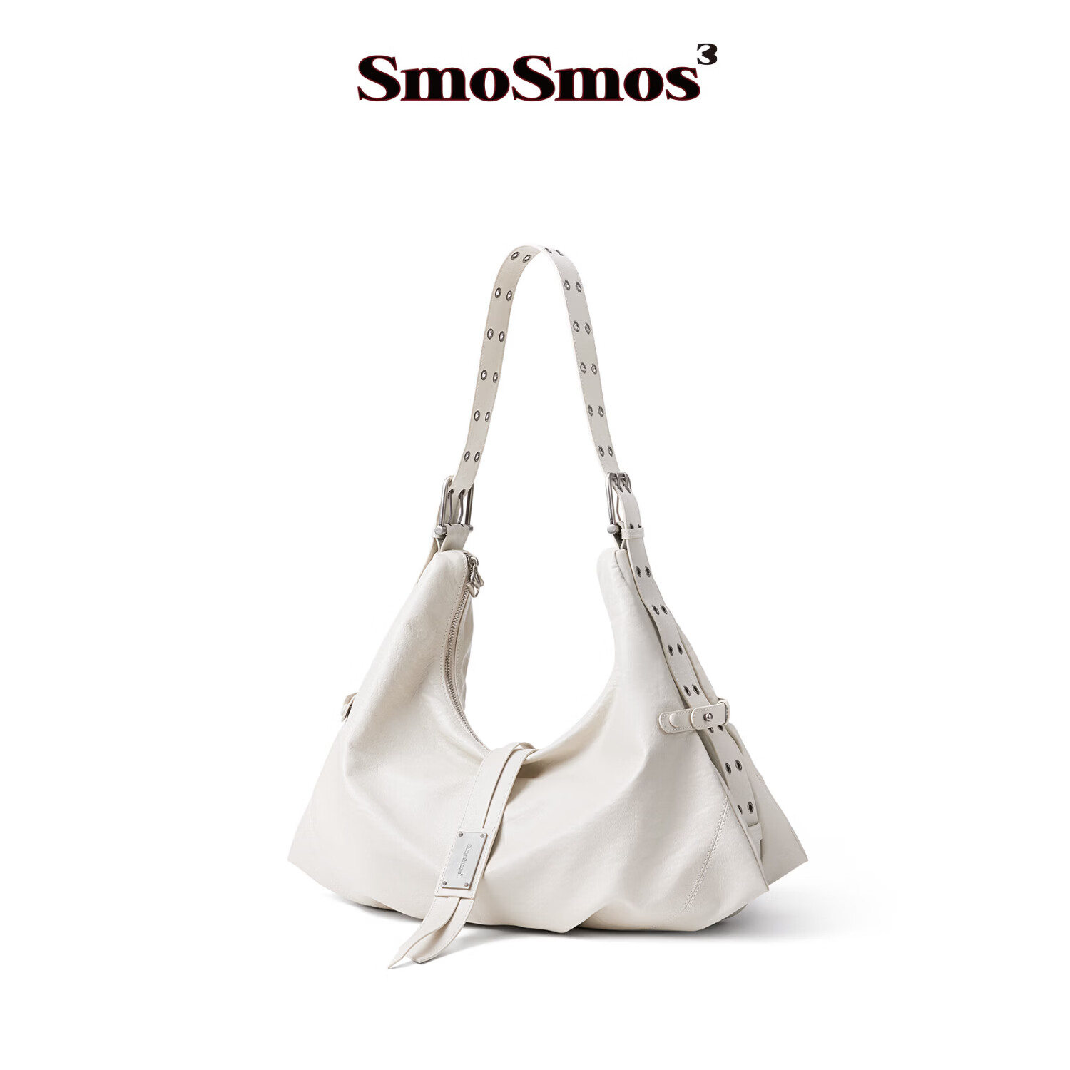 SmoSmos 【Boxing包】小众高级感hobo包女大容量单肩斜挎腋下女士通勤包 远航白