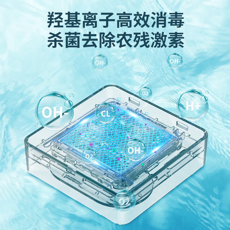 三釜创品果蔬清洗机净化机食材净化机水果蔬菜肉类谷物多功能清洗器杀菌去农残洗菜机清洗器 【旗舰双头升级款】纯钛电解片|台式挂壁两用
