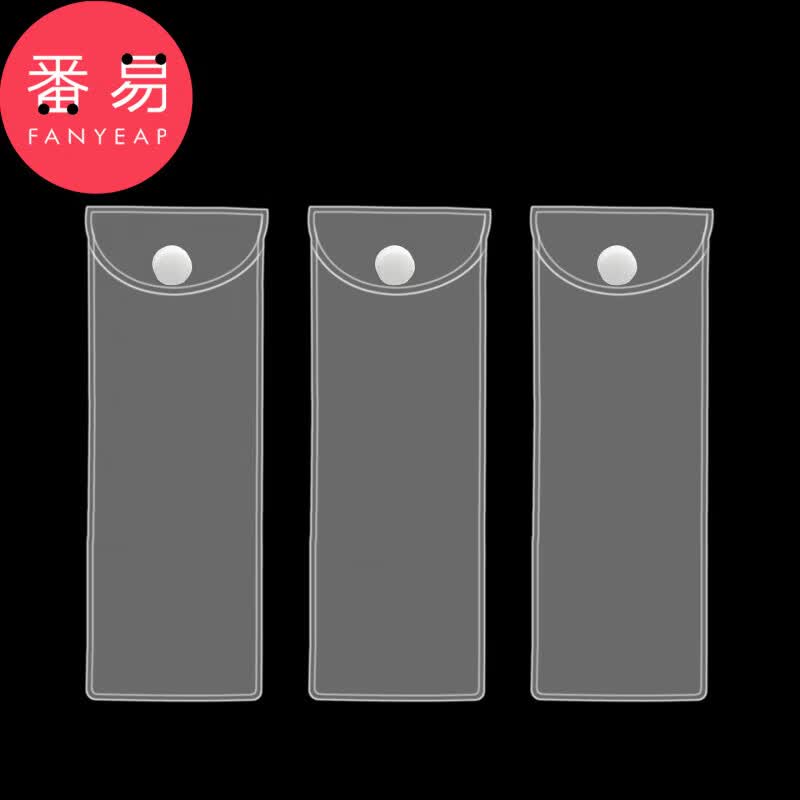 番易遥控器保护套A1val001:电视空调机顶盒遥控器防尘透明保护套袋子 透明按扣约3个 18*6cm