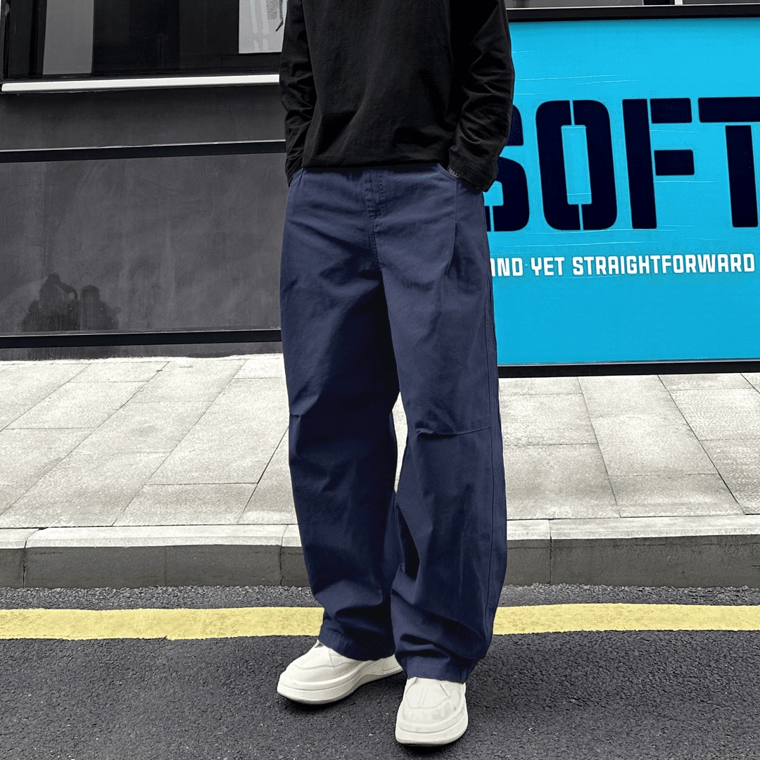 2026春季新款美式宽松工装裤子男款宝蓝色运动阔腿休闲裤GLB 宝蓝色 XL 【建议140-155斤】