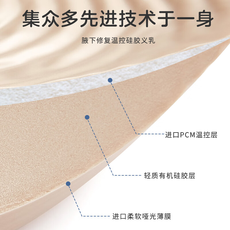 爱慕义乳新品腋下弥补温控硅胶义乳透气舒适假乳房假胸配义乳文胸 右侧 #2