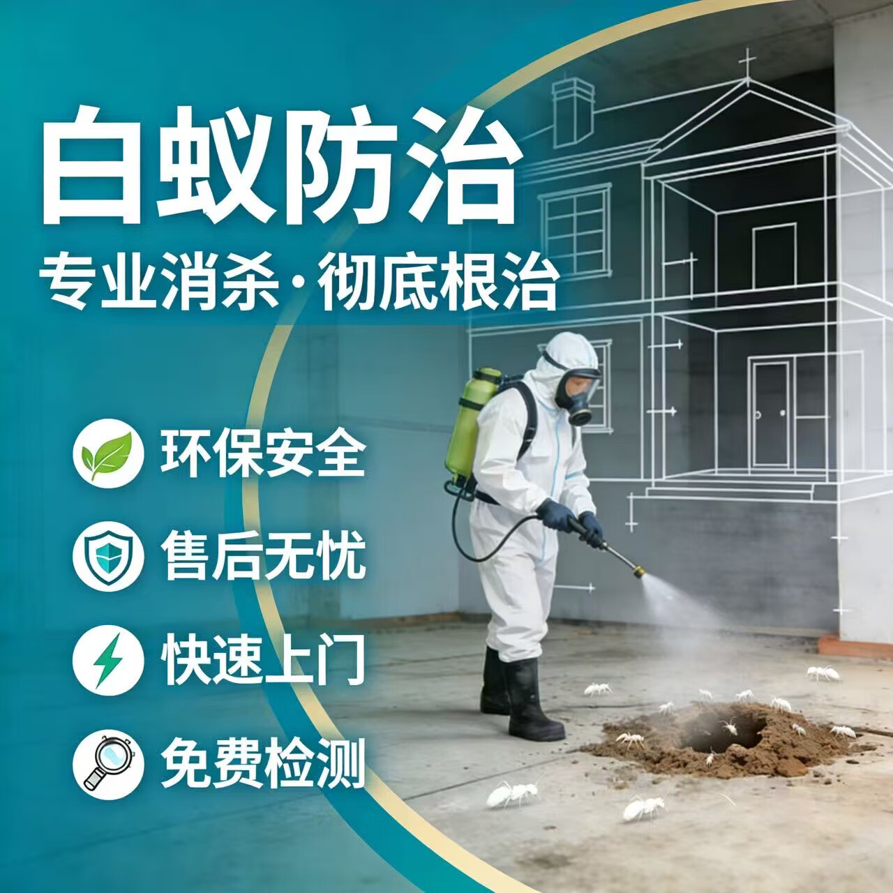 距你2公里快速上门白蚁防治 上门灭白蚁 上门灭白蚁 全国