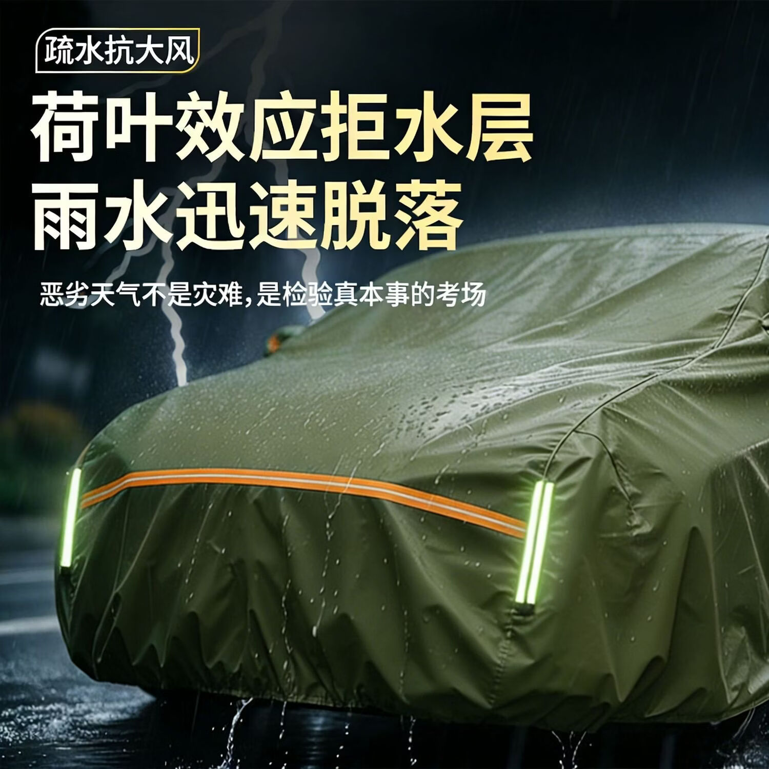 毅亨全遮光帆布汽车车衣车罩车套防晒防雨隔热遮阳罩盖车布外套防尘罩 【星空银】升级全遮光纯帆布车衣车罩-送收纳包 加厚纳米钛银涂层【防晒防雨隔热防尘*四季通用】