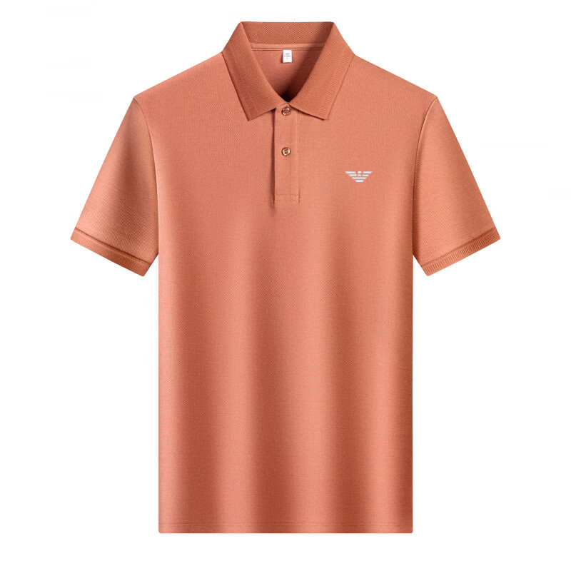 阿玛尼（ARMANI）意大利正品专柜纯棉商务休闲短袖T恤男夏季百搭纯色polo衫男高端 十大奢侈品男装国际一线品牌湖蓝色 3XL 185_(170-185斤)