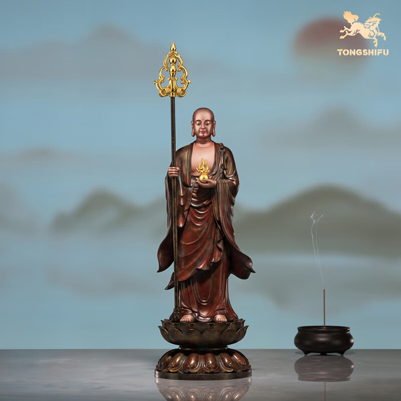 铜师傅铜摆件《大愿地藏》佛像 家居工艺品装饰品摆件