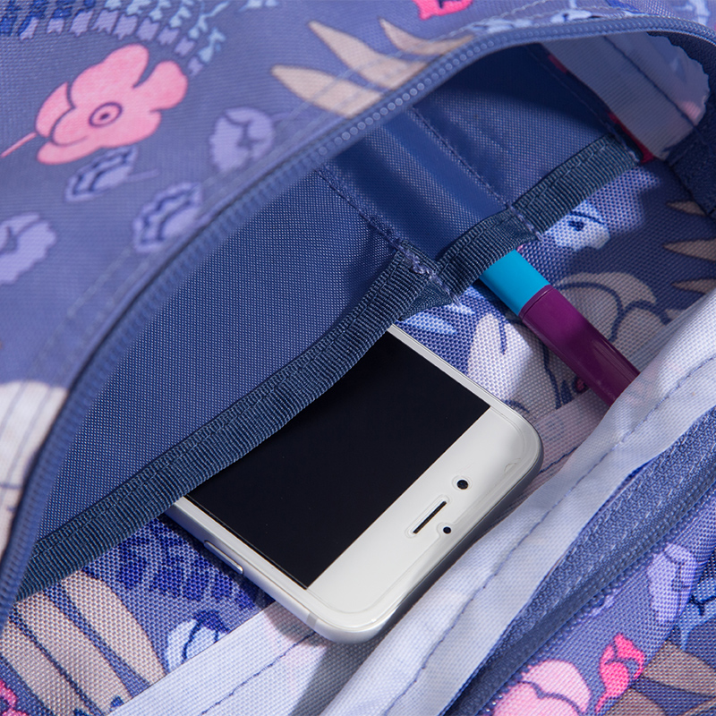 JANSPORT杰斯伯双肩包女书包背包ins风校园休闲包男TWK8 61M 蓝底繁华