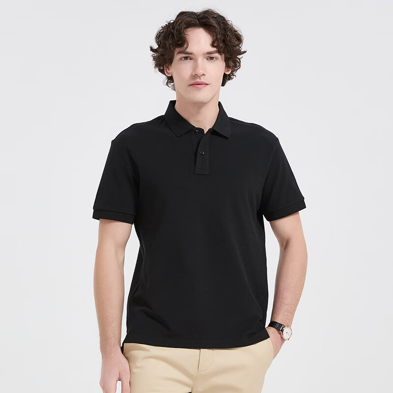 THE ALLEY FAME【高品质】2026新款翻领Polo衫男女同款短袖男企业工服印制logo团 黑色 4XL 京东折扣/优惠券