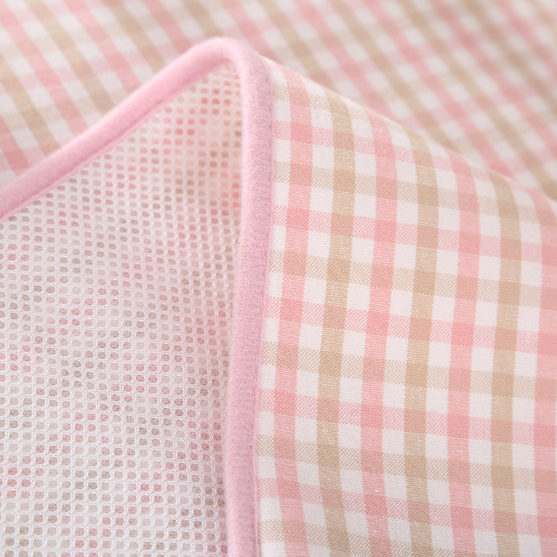 凉意婴幼儿苎麻凉席夏季新生宝宝用品童床凉席幼儿园午睡透气吸汗凉席 樱花粉宝宝席(刺绣) 60*100cm