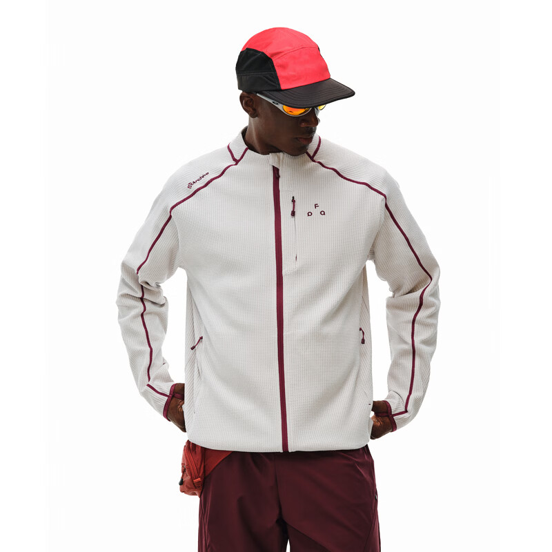 FPA运动撞色明线休闲外套男春秋新款潮流户外薄外套 灰棕色 L