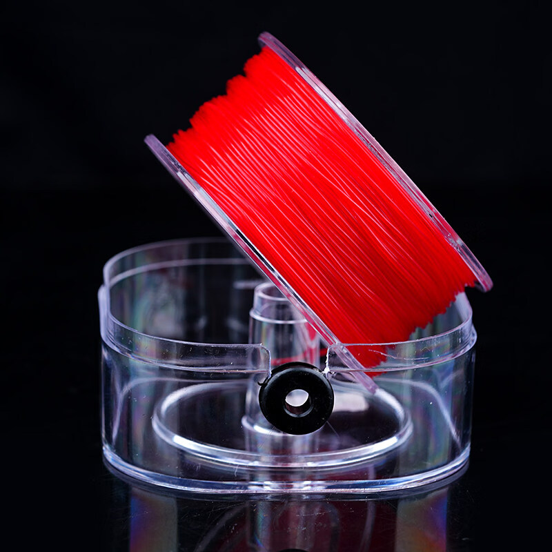 胖东来超市代购同款手串弹力绳串珠线 进口技术弹力线扁丝diy穿 微弹【透明红色圆形弹力线】0.8MM/约60米