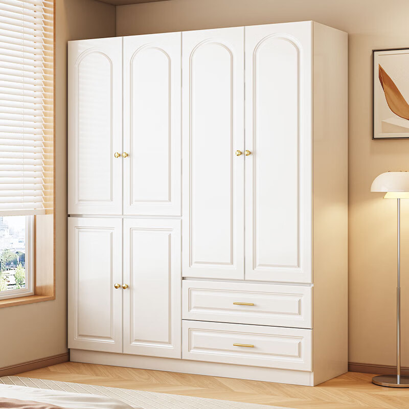 溥畔衣柜卧室家用儿童实木柜子2026新款爆款新型全挂式定制衣橱收纳柜 [6门]长220x深60x高200主柜+顶柜+边柜 包安装
