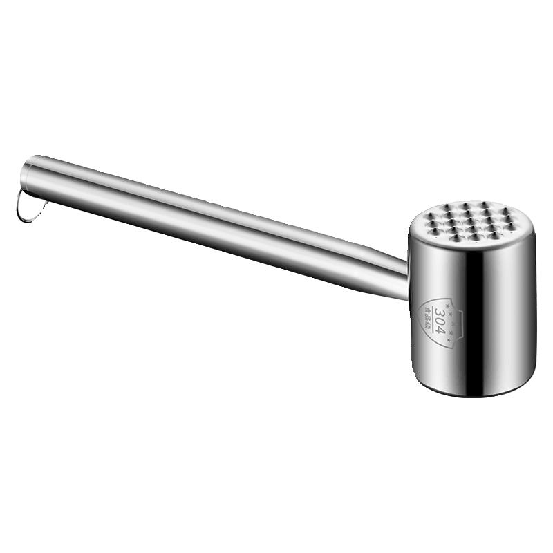 超市代购同款牛排敲打锤敲肉松肉锤316不锈钢专用锤厨房家 316不锈钢敲肉锤【厚实无缝接】